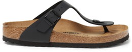 Birkenstock: Чёрные сандалии  Gizeh Birko Flor