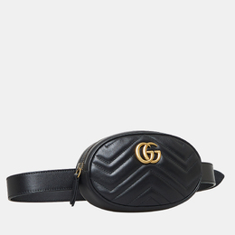 Gucci: Чёрная сумка GG Marmont