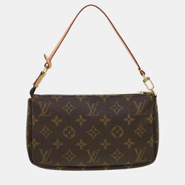 Louis Vuitton: Коричневый клатч Pochette Accessoires