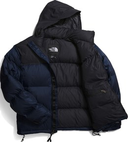 The North Face: Синий пуховик  Nuptse