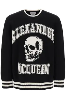 ALEXANDER MCQUEEN: Чёрный свитер  Skull