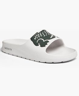 Lacoste: Белые шлёпанцы  Croco