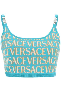 VERSACE: Трикотажный топ Monogram