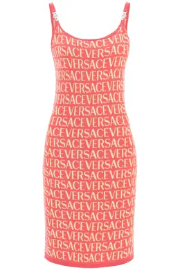 VERSACE: Трикотажное платье  Monogram