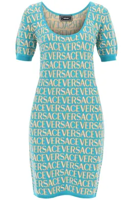 VERSACE: Трикотажное платье Monogram