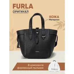 FURLA: Чёрная сумка 