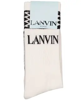 LANVIN: Белые носки Curb