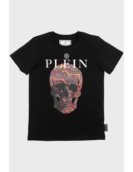 PHILIPP PLEIN JUNIOR: Чёрная футболка 