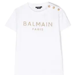 Balmain Kids: Футболка с принтом