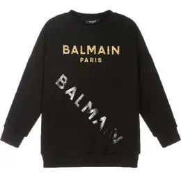 Balmain Kids: Чёрный свитер