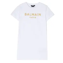 Balmain Kids: Белое платье