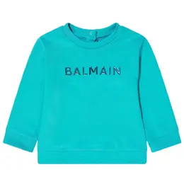 Balmain Kids: Голубой свитер