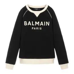 Balmain Kids: Чёрный свитшот