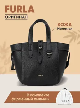 Furla: Чёрная сумка 