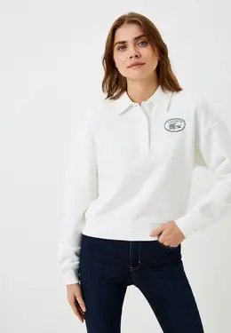 Lacoste: Белое поло 