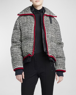 Moncler: Твидовая куртка 