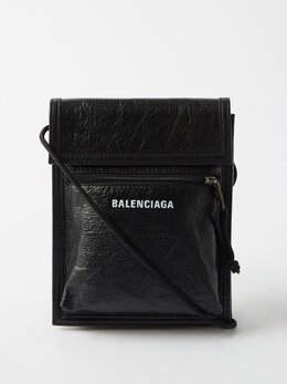 Balenciaga: Чёрная сумка Explorer