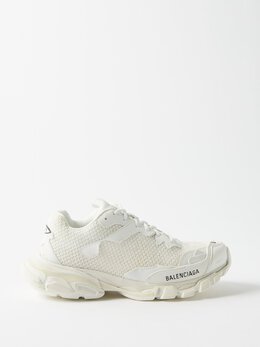 Balenciaga: Белые кроссовки Track