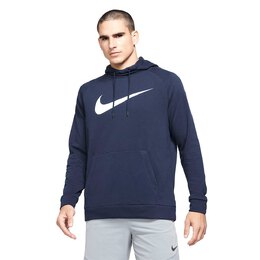 Nike: Синяя толстовка  Dri-FIT Swoosh