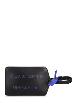 OFF-WHITE: Чёрный клатч Zip Tie