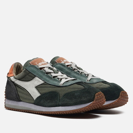 Diadora: Зелёные кроссовки Heritage Equipe