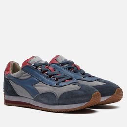 Diadora: Синие кроссовки Heritage Equipe