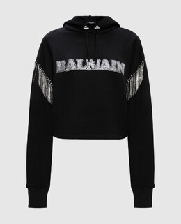 Balmain: Чёрная толстовка