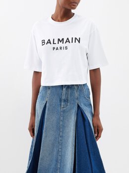 Balmain: Белая футболка