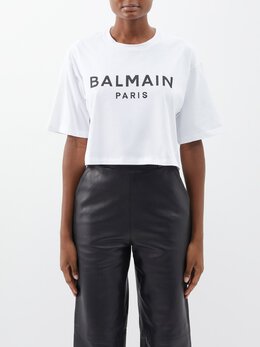 Balmain: Короткая футболка