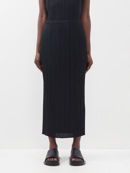 Pleats Please Issey Miyake: Чёрная юбка