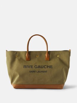 Saint Laurent: Зелёная сумка Rive Gauche