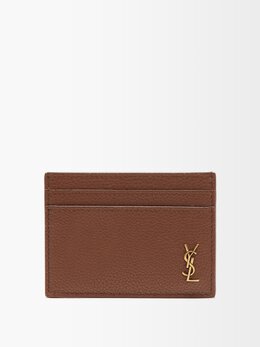 Saint Laurent: Коричневая обложка Monogram