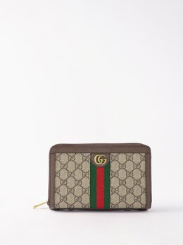 Gucci: Коричневый кошелёк Ophidia