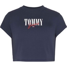 Tommy Jeans: Чёрная футболка  Essential