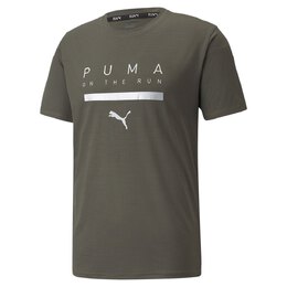 PUMA: Зелёная футболка  Run