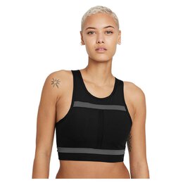 Nike: Чёрный бюстгальтер  Dri-FIT Swoosh