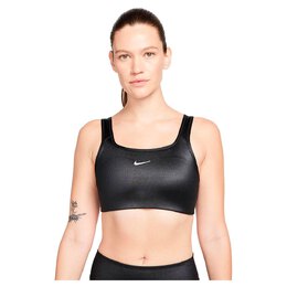 Nike: Чёрный бюстгальтер  Dri-FIT Swoosh