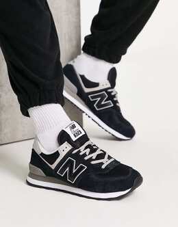 New Balance: Чёрные кроссовки  574