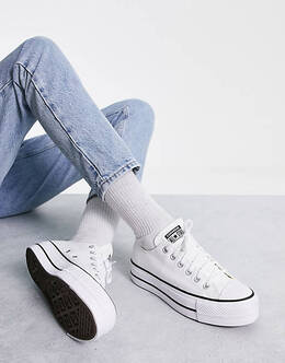 Converse: Белые кроссовки  Chuck Taylor Lift Ox