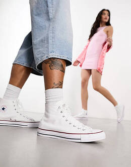 Converse: Белые кроссовки  Chuck Taylor All Star Hi