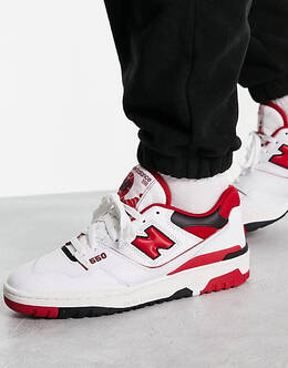 New Balance: Белые кроссовки  550