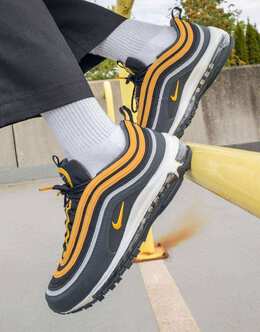 Nike: Чёрные кроссовки Air Max 97