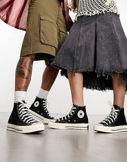 Converse: Чёрные кроссовки  Chuck 70 Hi