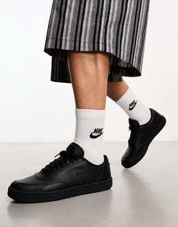 Nike: Чёрные кроссовки  Court Vintage