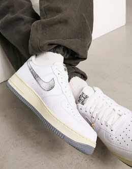 Nike: Серые кроссовки Air Force 1