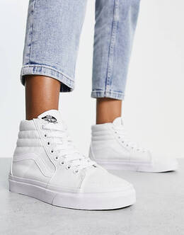 Vans: Белые кроссовки  Sk8-Hi