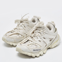 Balenciaga: Белые кроссовки Track