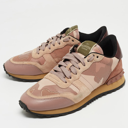 Valentino: Розовые кроссовки Rockrunner