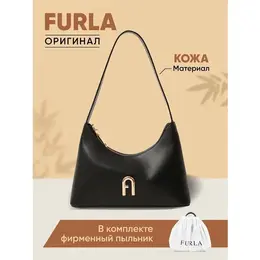 FURLA: Чёрная сумка 