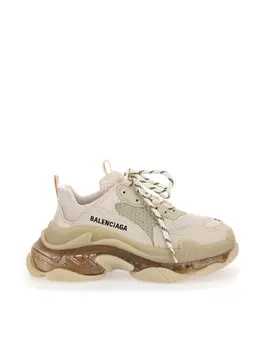 Balenciaga: Прозрачные кроссовки Triple S